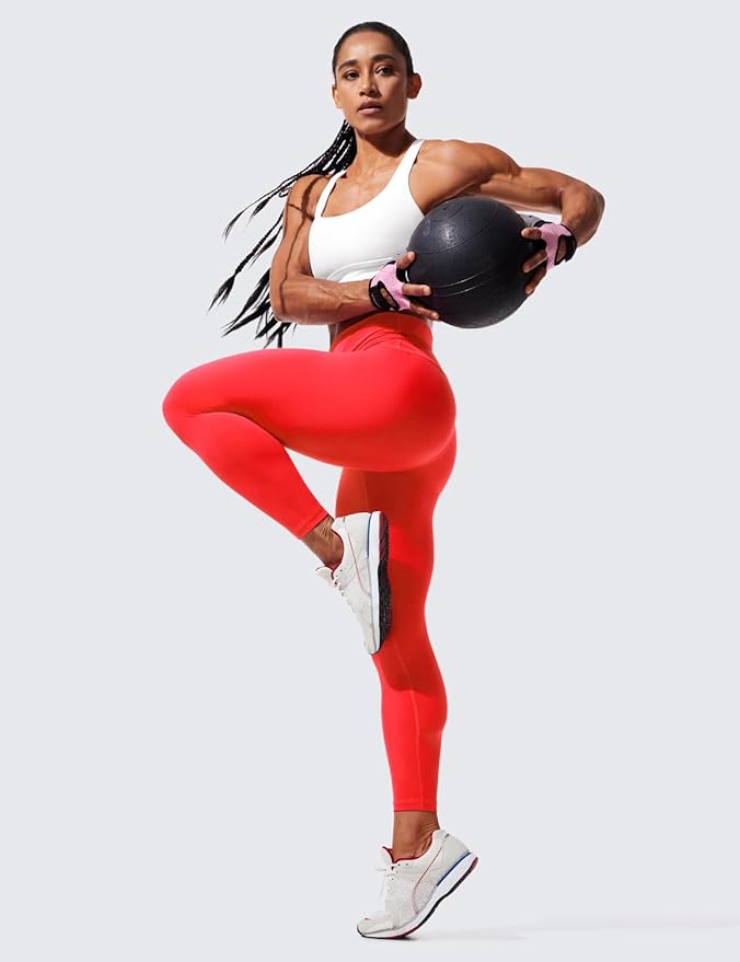 CRZ YOGA Women's Hugged Feeling Compression Leggings - Thick High Waisted Workout Leggings 25"