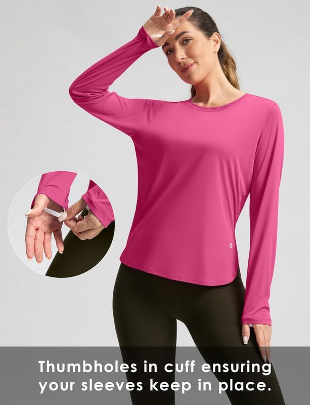 Women's Sun Shirts UPF 50+ Long Sleeve UV Protection Shirt Lightweight Quick Dry Workout Hiking Tops for Women