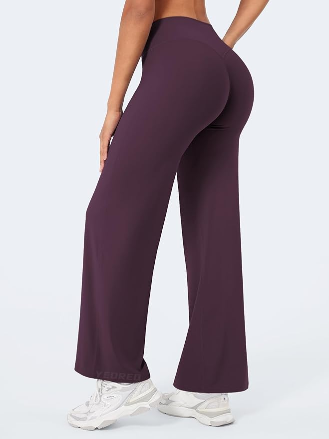 YEOREO Workout Leggings Womens No Front Seam Straight Leggings 29"/ 31.5"/ 33"/ 35" High Waist Buttery Eddiy Gym Yoga Pants