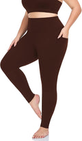 Plus Size Leggings for Women with Pockets-Stretchy XL-5XL Yoga Pants Tummy Control High Waist Workout Leggings