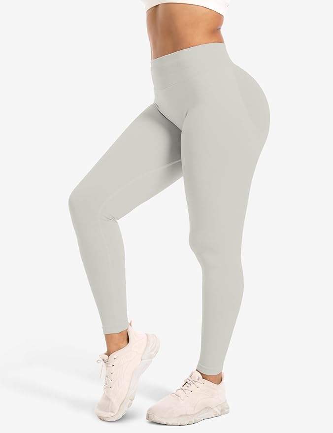 Ieumaz Scrunch Butt Lifting Leggings for Women Gym Seamless Workout Leggings Mid Low Waist Tummy Control Yoga Pants
