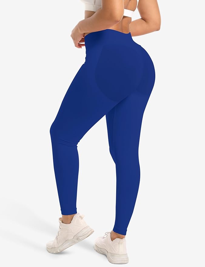 Ieumaz Scrunch Butt Lifting Leggings for Women Gym Seamless Workout Leggings Mid Low Waist Tummy Control Yoga Pants