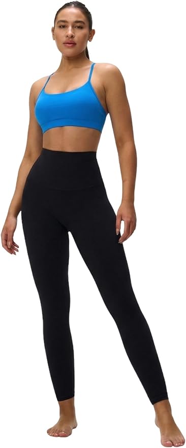 Womens Y Back Padded Sports Bra Strappy U Neck Butter Soft Low Impact Workout Bras Yoga Pilates Walking