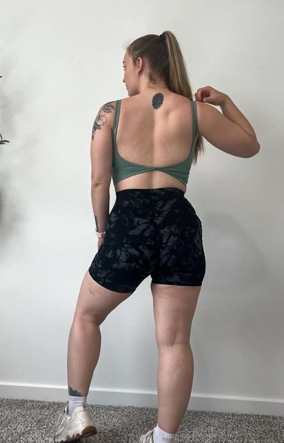 Aoxjox Women's Workout Sports Bras Fitness Yoga Crop Tank Metamorph Twist Back Cami