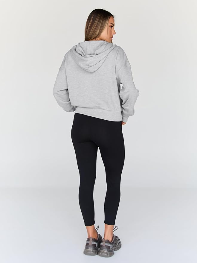 Trendy Queen Hoodies for Women Full Zip Up Cropped Sweatshirts Jackets Casual Comfy Gym Tops Fall Outfits Winter Clothes 2026