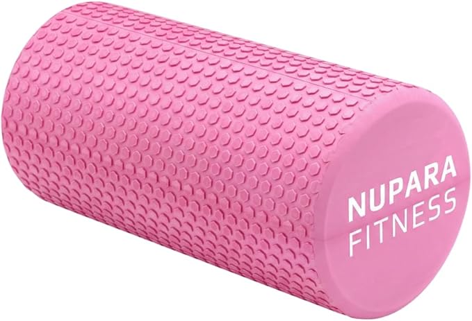 Foam Roller for Back, Legs, and Deep Tissue Muscles. Muscle Roller for Running, Cycling, Sports, Exercise, Recovery, Physical Therapy, Yoga, and Pilates. (Pink, 12 inch - Medium)