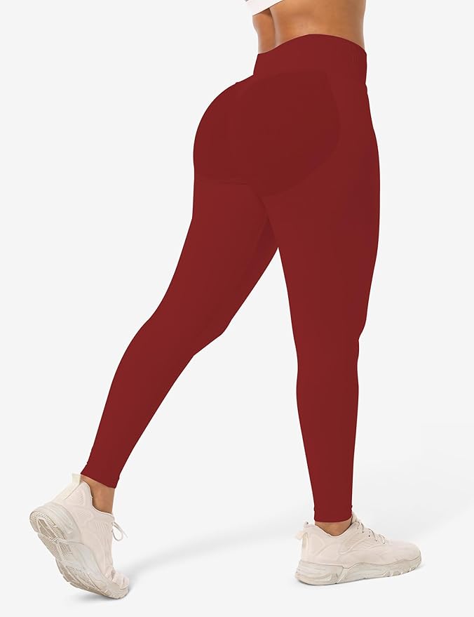 Ieumaz Scrunch Butt Lifting Leggings for Women Gym Seamless Workout Leggings Mid Low Waist Tummy Control Yoga Pants