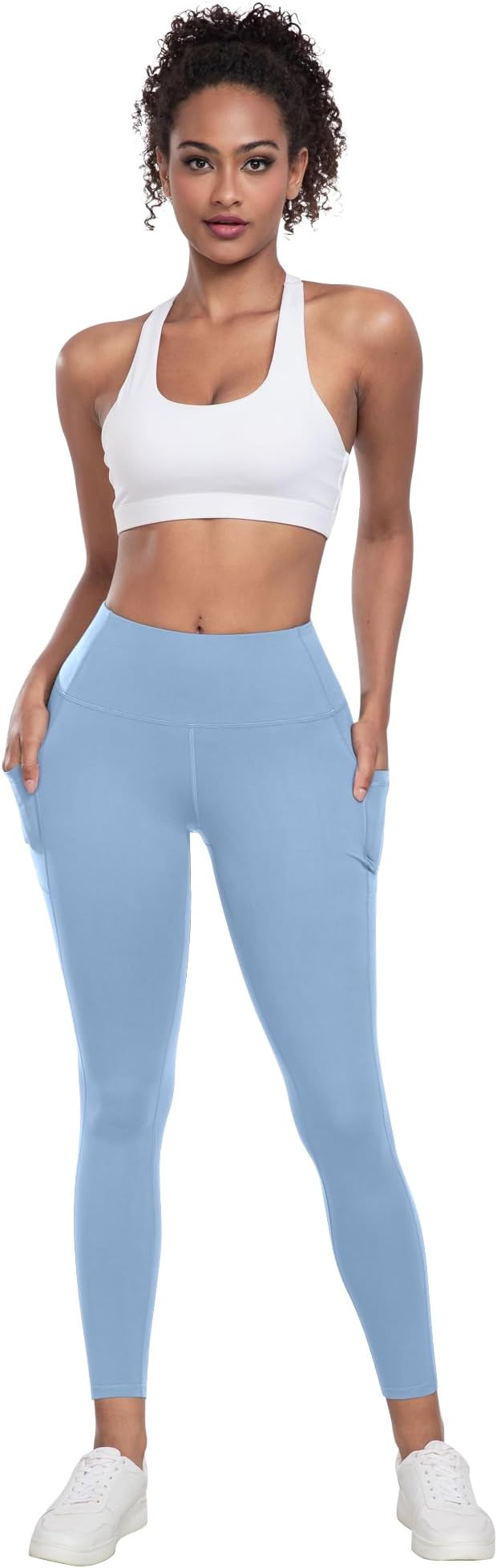 LZYVOO Leggings with Pockets for Women, 6 Packs Soft High Waisted Tummy Control Workout Yoga Pants