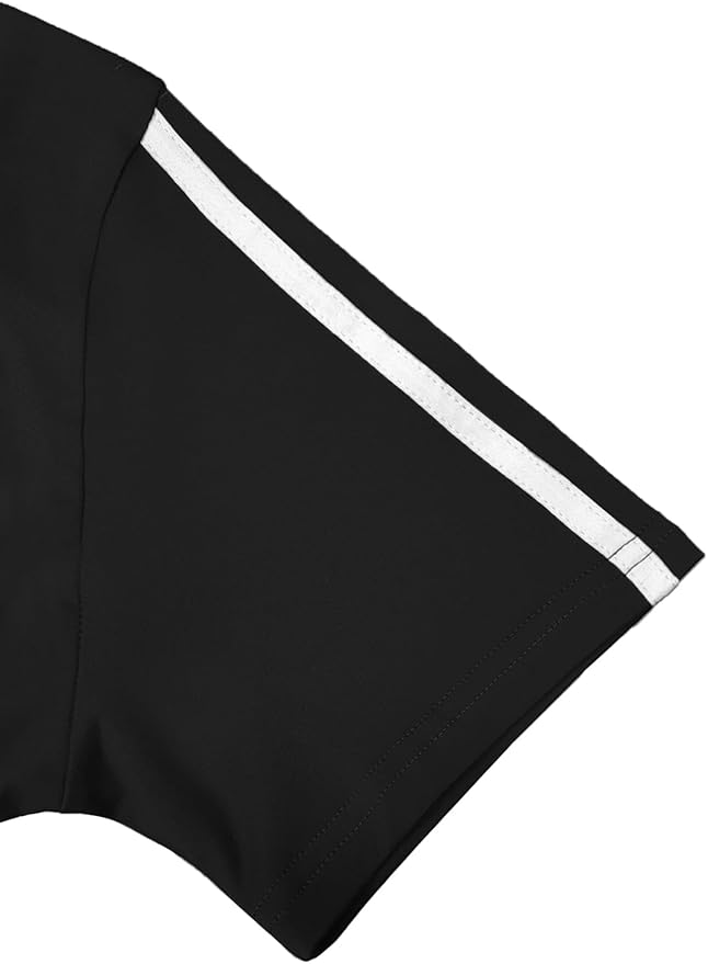 Women's 2 Piece Outfits Sweatsuit Summer Workout Striped Short Sleeve Long Sweatpants Casual Jogging Lounge Set