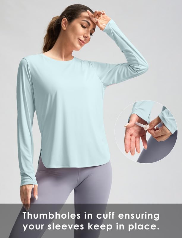 Women's Sun Shirts UPF 50+ Long Sleeve UV Protection Shirt Lightweight Quick Dry Workout Hiking Tops for Women