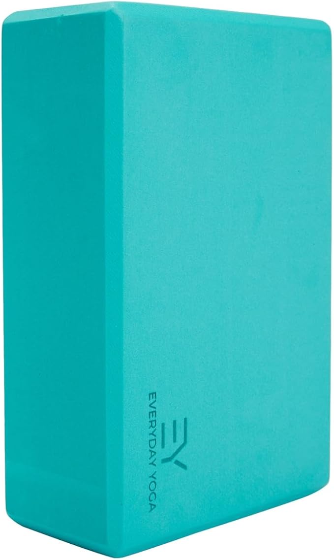 Everyday Yoga Premium Foam Block - Non-Slip High-Density Yoga Block for Balance, Stability & Stretching, EVA Foam Support, Multi Colors (Single Block)