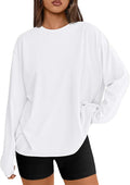 Trendy Queen Womens Spring Tops Oversized Long Sleeve T Shirts 2026 Basic Tee Fall Casual Workout Y2K Clothes