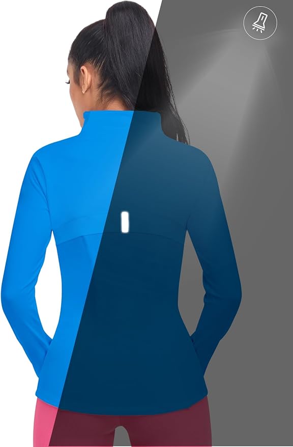 VUTRU Women's Workout Yoga Jacket Full Zip Running Athletic Track Jacket
