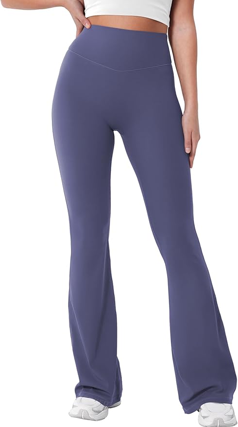 YEOREO Women's Mini Flared Workout High Waist No Front Seam Yoga Legging Pants