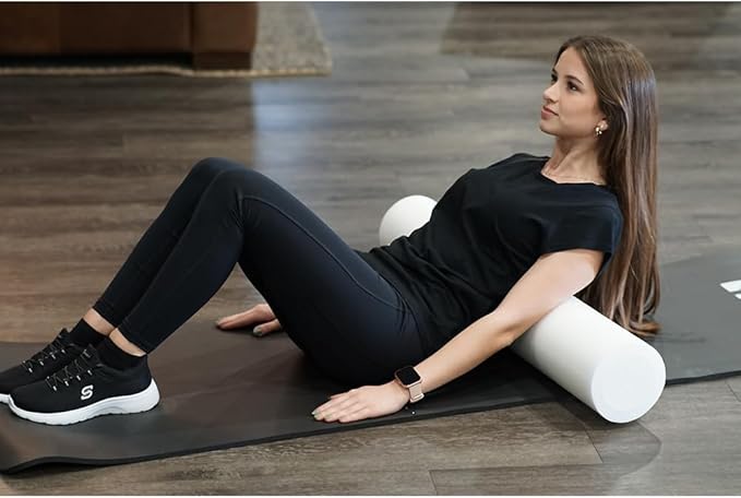 Medium/Firm White PE Foam Roller (12" Full Round)