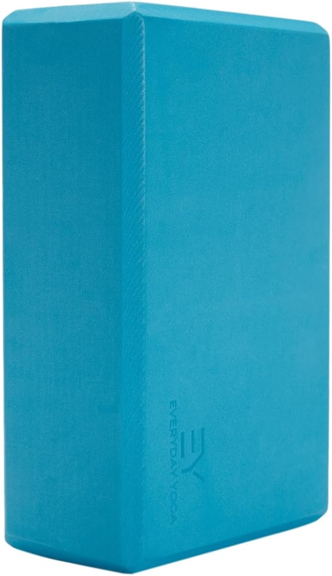 Everyday Yoga Premium Foam Block - Non-Slip High-Density Yoga Block for Balance, Stability & Stretching, EVA Foam Support, Multi Colors (Single Block)