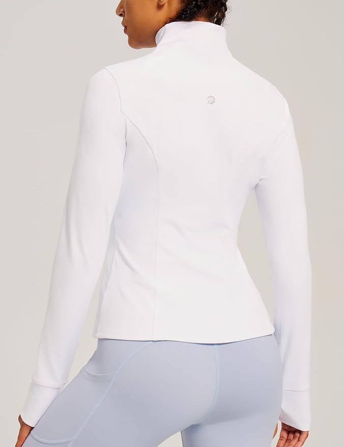 IUGA Women's Workout Jackets BBL Running Athletic Jackets Lightweight Full Zip Up Slim Fit for Women with Thumb Holes