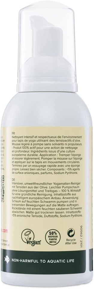 LIFORME Ultimate Everyday Yoga Mat Cleaner, Eco-Friendly, Natural & Organic Yoga Mat Cleaner, Vegan, Safe for all Yoga Mats, No Sticky Or Slimy Residue - Cleans, Restores, Refreshes - 150ml/5oz