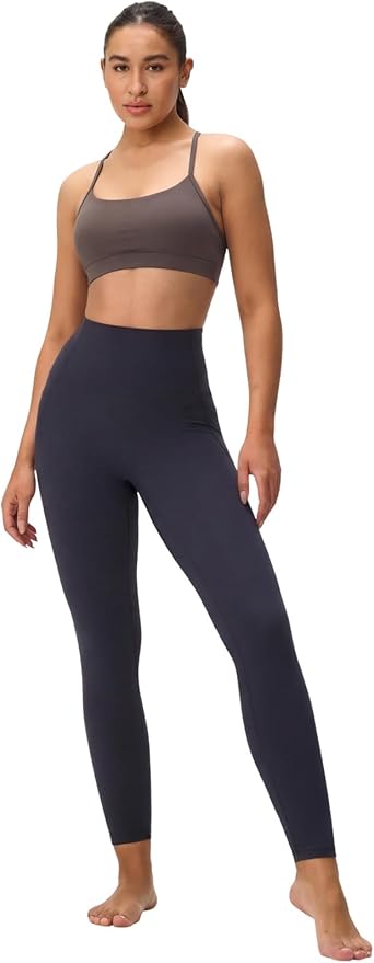 Womens Y Back Padded Sports Bra Strappy U Neck Butter Soft Low Impact Workout Bras Yoga Pilates Walking