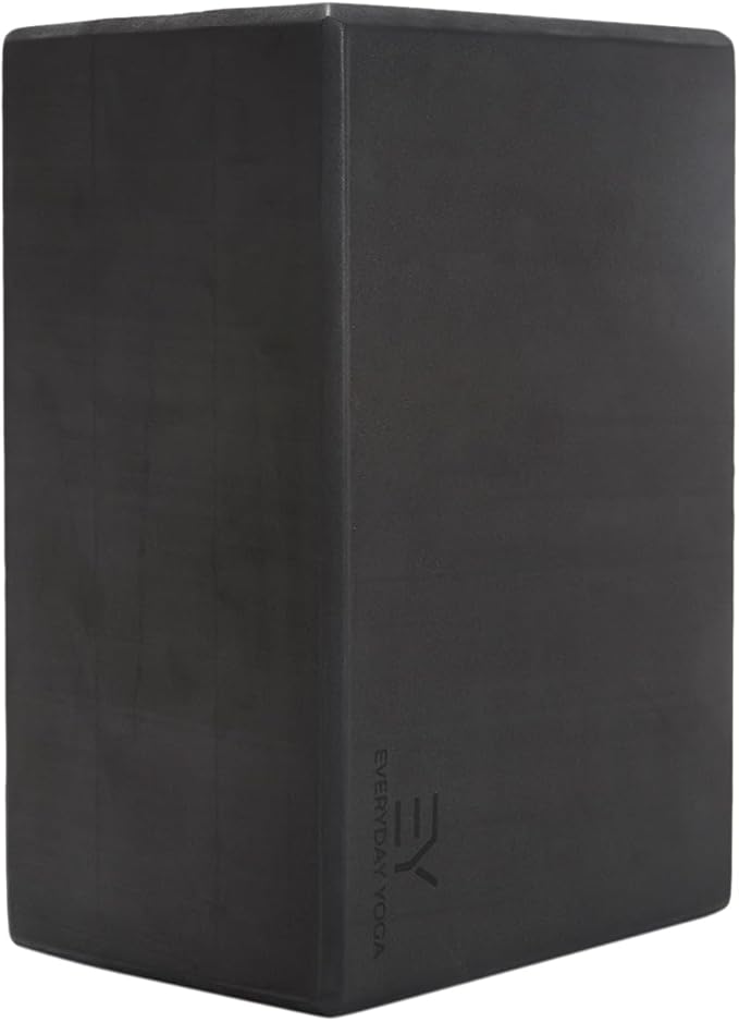 Everyday Yoga Premium Foam Block - Non-Slip High-Density Yoga Block for Balance, Stability & Stretching, EVA Foam Support, Multi Colors (Single Block)
