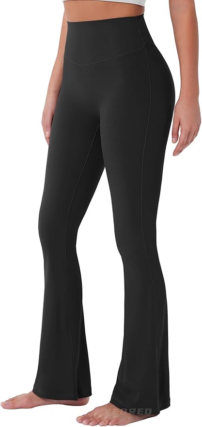 YEOREO Women's Mini Flared Workout High Waist No Front Seam Yoga Legging Pants