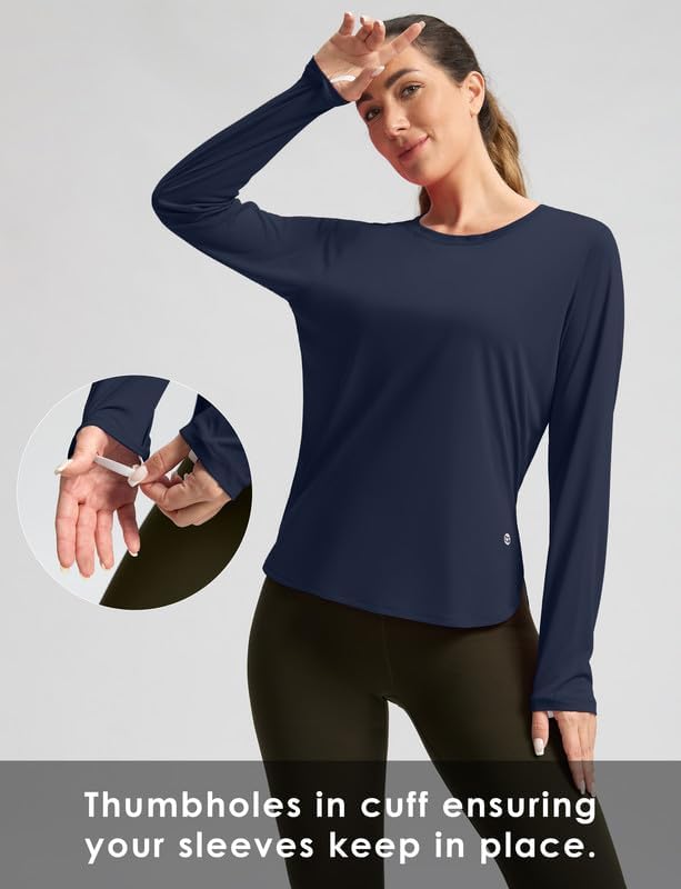 Women's Sun Shirts UPF 50+ Long Sleeve UV Protection Shirt Lightweight Quick Dry Workout Hiking Tops for Women