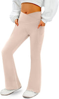 COPYLEAF Women's Flare Yoga Pants with Pockets V Crossover High Waisted Bootcut Yoga Leggings-Flare Workout Gym Leggings