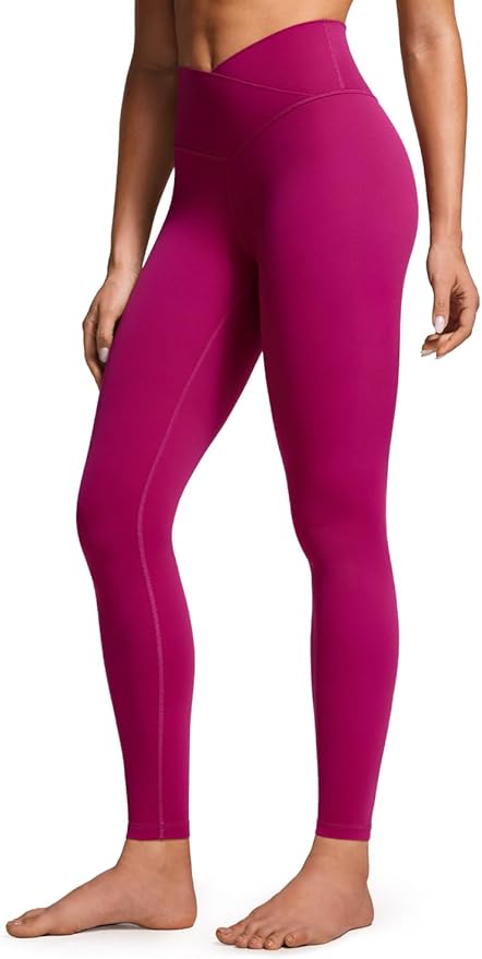 CRZ YOGA Butterluxe Crossover Waist Leggings 28" - Criss Cross Full Length Workout Athletic Womens Yoga Pants