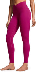 CRZ YOGA Butterluxe Crossover Waist Leggings 28" - Criss Cross Full Length Workout Athletic Womens Yoga Pants