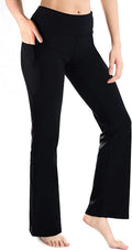 Yogipace Petite/Regular/Tall Women's Bootcut Yoga Pants with Side Pockets, Flare Leggings for Travel, Lounge & Everyday Wear