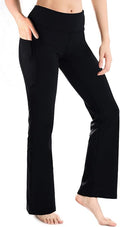 Yogipace Petite/Regular/Tall Women's Bootcut Yoga Pants with Side Pockets, Flare Leggings for Travel, Lounge & Everyday Wear