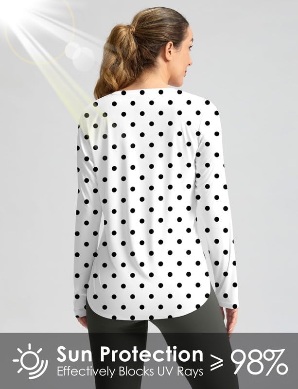 Women's Sun Shirts UPF 50+ Long Sleeve UV Protection Shirt Lightweight Quick Dry Workout Hiking Tops for Women