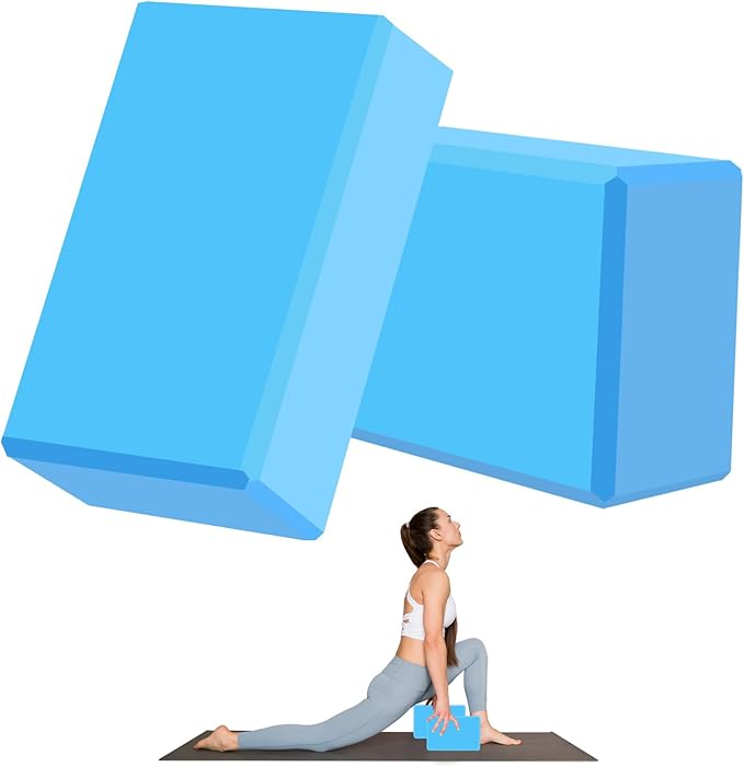 9"x6"x3" Yoga Blocks, Soft Non-Slip Surface Premium Foam Blocks, Supportive, Lightweight, Odor Resistant, Yoga Accessories for Pilates Meditation General Fitness Stretching Toning
