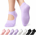 CoolMate Pilates Socks with Grips for Women, Yoga Socks, Crew Non Slip Women for Barre, Pilates Gifts for Women