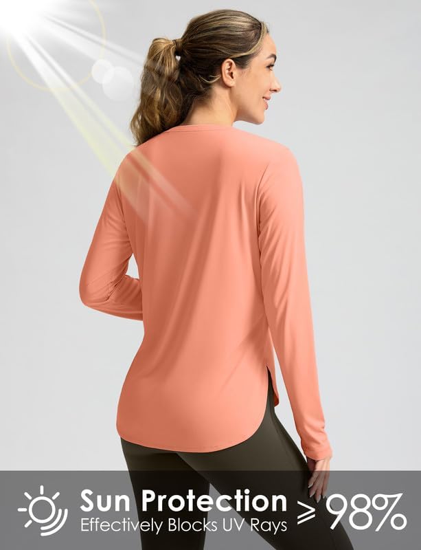 Women's Sun Shirts UPF 50+ Long Sleeve UV Protection Shirt Lightweight Quick Dry Workout Hiking Tops for Women