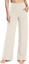 Promover Wide Leg Pants Woman Yoga Pants with Pockets Stretch Loose Casual Lounge Sweatpants Petite/Regular/Tall