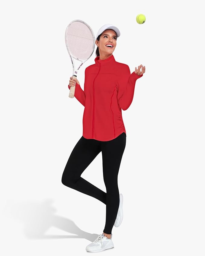 Vldnery Women's UPF 50+ Sun Protection Lightweight Jacket Zip Up Long Sleeve Sun Shirt for Women with Thumb Hole Hiking