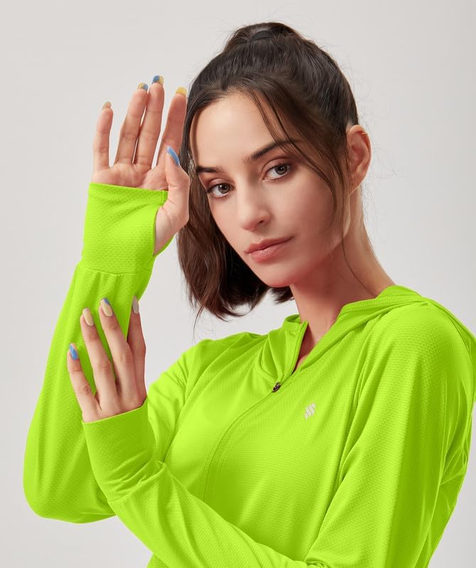 Soothfeel Women's UPF 50+ Sun Protection Hoodie Jacket Lightweight Long Sleeve Sun Shirt for Women with Pocket Hiking Outdoor