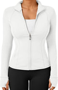 Trendy Queen Womens Lightweight Zip Up Jackets 2026 Athletic Workout Hoodies Spring Shirt Fitted Gym Clothes with Pocket