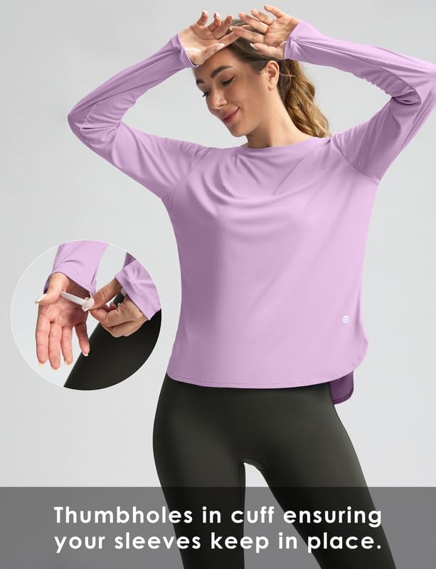 Women's Sun Shirts UPF 50+ Long Sleeve UV Protection Shirt Lightweight Quick Dry Workout Hiking Tops for Women