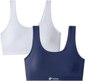 Herepai Big Girls' Sports Bra with Breathable Pads Teens Cotton Training Bras