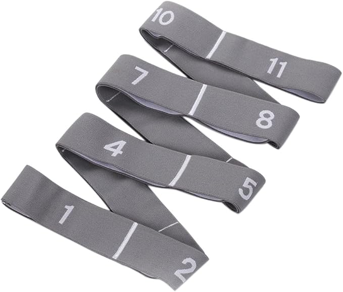 11 Loops Stretch band - Yoga, Pilates, Ballet, and Physical Therapy Stretching strap for Flexibility, Leg Stretching, and Exercise - Durable Stretching equipment for Dance and Fitness