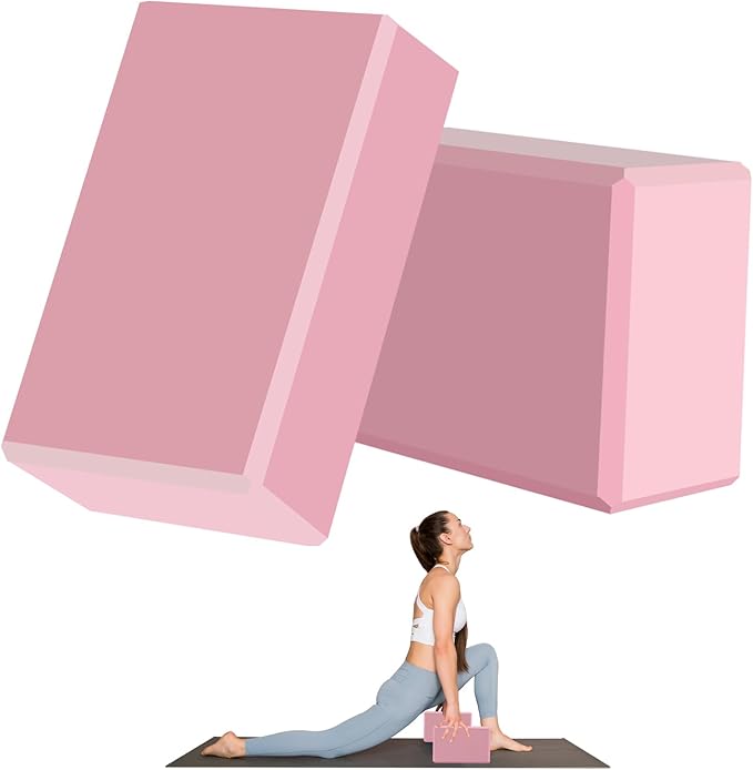 9"x6"x3" Yoga Blocks, Soft Non-Slip Surface Premium Foam Blocks, Supportive, Lightweight, Odor Resistant, Yoga Accessories for Pilates Meditation General Fitness Stretching Toning