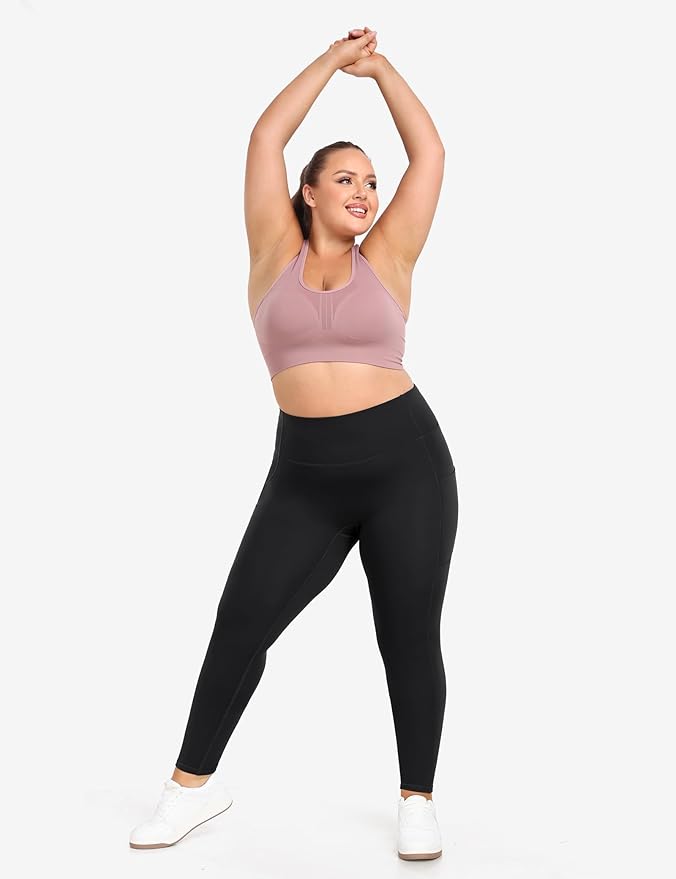 Heathyoga X-6XL Plus Size Leggings for Women with Pockets Tummy Control Plus Size Yoga Pants High Waist Workout Clothes
