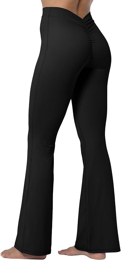 Sunzel Flare Leggings, Crossover Yoga Pants with Tummy Control, High-Waisted and Wide Leg