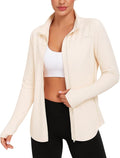 Vldnery Women's UPF 50+ Sun Protection Lightweight Jacket Zip Up Long Sleeve Sun Shirt for Women with Thumb Hole Hiking
