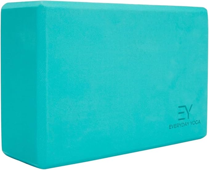 Everyday Yoga Premium Foam Block - Non-Slip High-Density Yoga Block for Balance, Stability & Stretching, EVA Foam Support, Multi Colors (Single Block)
