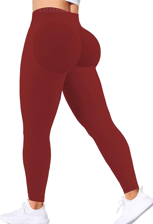 Ieumaz Scrunch Butt Lifting Leggings for Women Gym Seamless Workout Leggings Mid Low Waist Tummy Control Yoga Pants