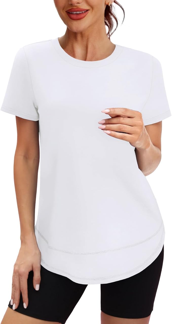 XIEERDUO Womens Workout Tops Short Sleeve Shirts Quick Dry Outfits for Hiking Running S-3XL
