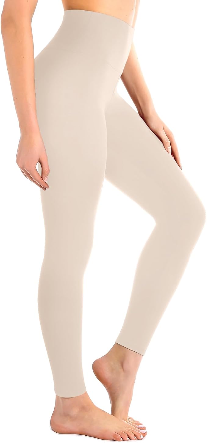Leafigure High Waisted Leggings for Women- Soft No See-Through Yoga Pants for Gym Workout Running
